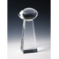 5 3/8" Football Tower Optical Crystal Award